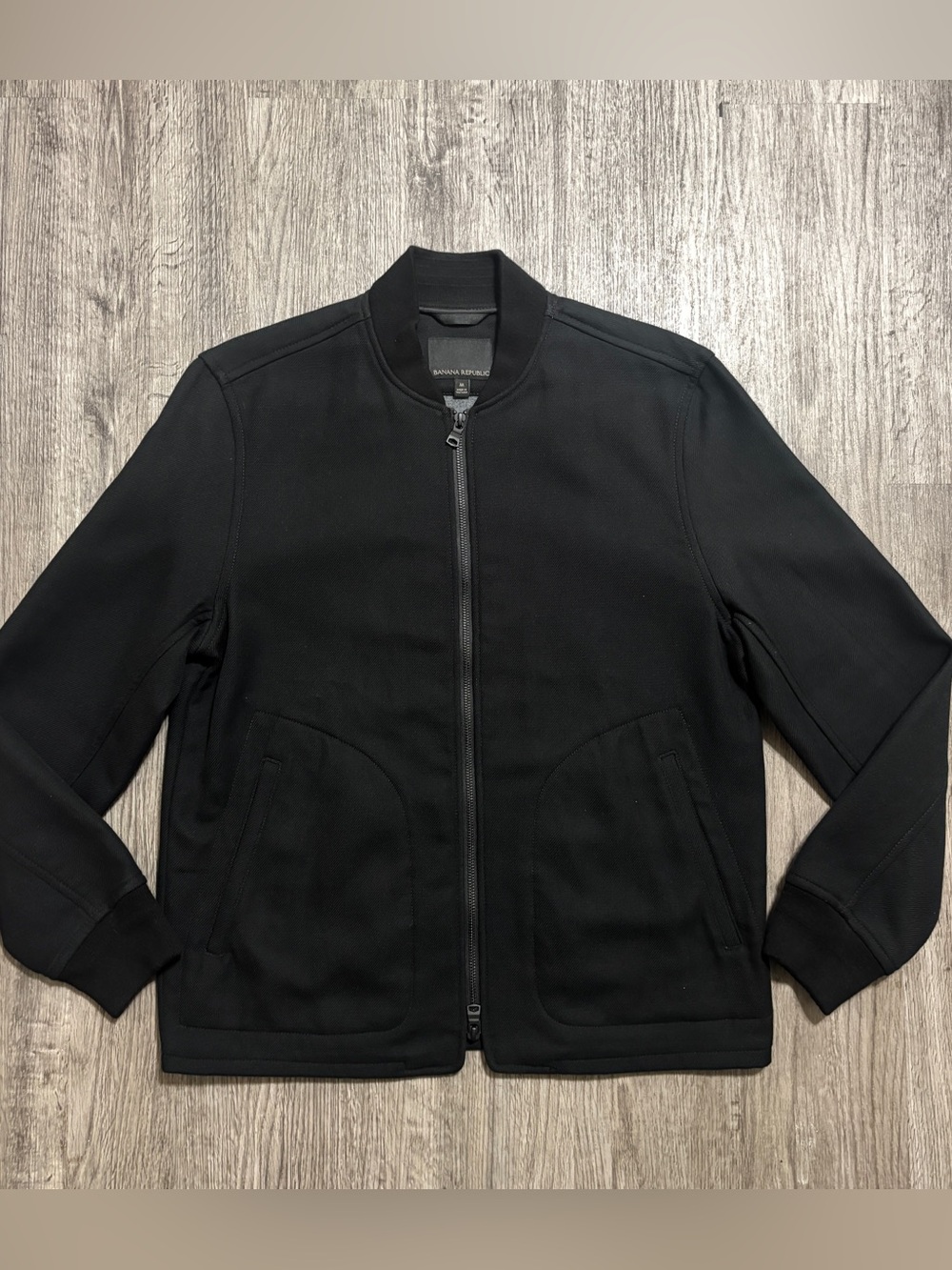 Banana Republic Men’s Size M Black Zip-Front Bomber Jacket